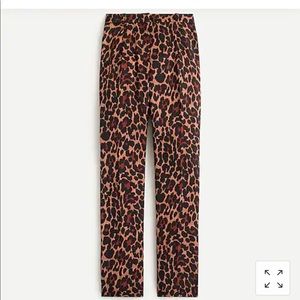 J Crew High-Rise Wide Leg Trouser - Leopard - NWT